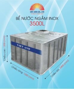 Bể nước ngầm Inox Việt Anh 3500l