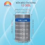 Bồn bảo ôn inox Việt Anh 12000L đứng (Φ2200)