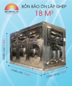Bồn bảo ôn lắp ghép Inox Việt Anh 18m3