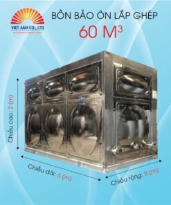 Bồn bảo ôn lắp ghép Inox Việt Anh 60m3