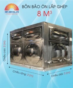 Bồn bảo ôn lắp ghép Inox Việt Anh 8m3
