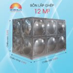 Bồn lắp ghép Inox Việt Anh 12m3