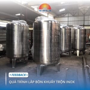 Quá trình lắp bồn khuấy trộn Inox Việt Anh