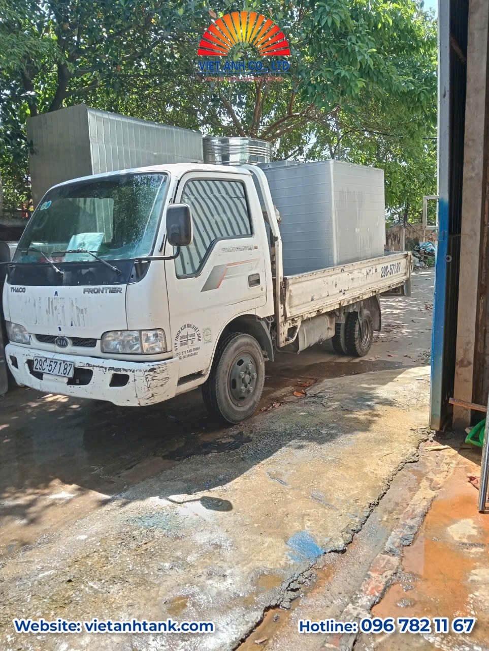 Bồn bể Inox Việt Anh giao hàng bể nước đẳng cấp