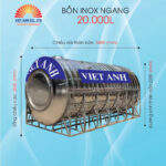 Bồn nước Inox ngang dung tích 20000l-Φ2200mm- Việt Anh