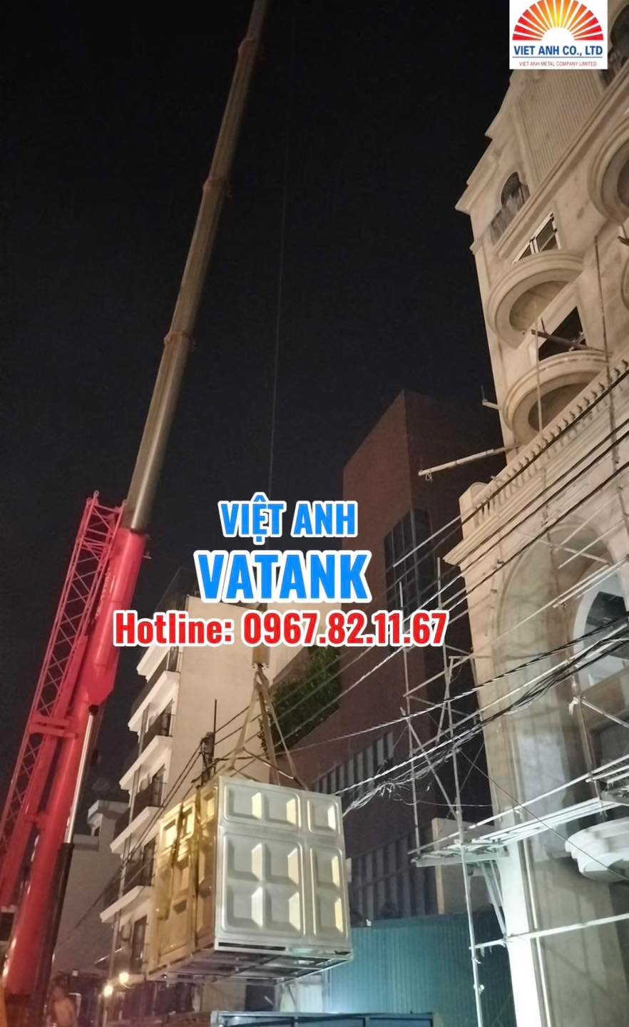 Giao hàng trong đêm đúng tiến độ-Bể lắp ghép công nghệ cao và bồn kháng khuẩn