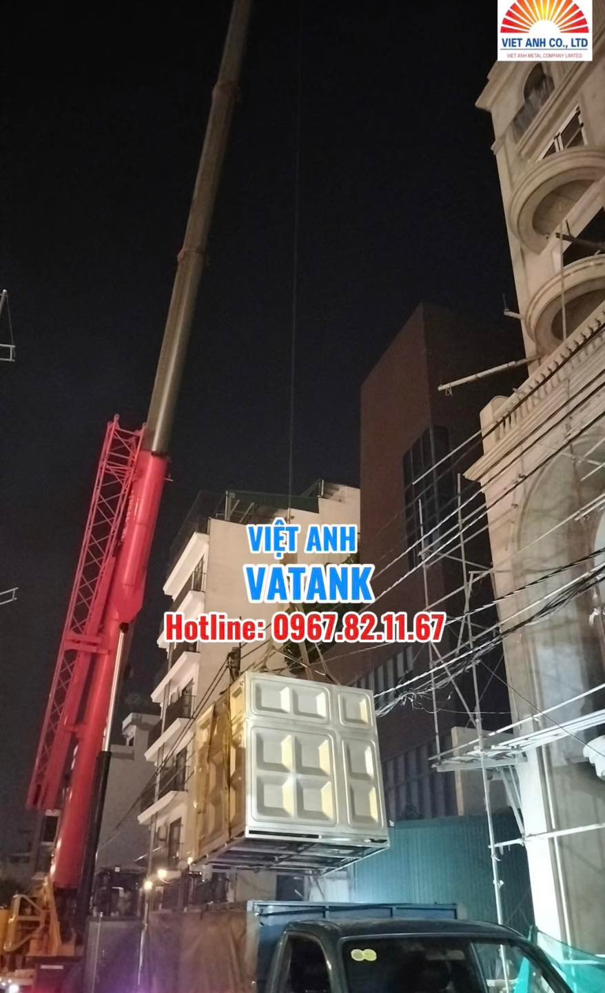 Giao hàng trong đêm đúng tiến độ-Bể lắp ghép công nghệ cao và bồn kháng khuẩn