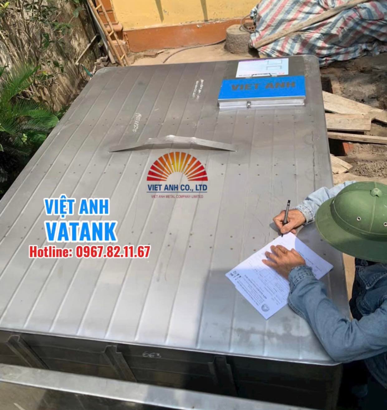 Hình ảnh thi công thực tế bể ngầm inox Việt Anh