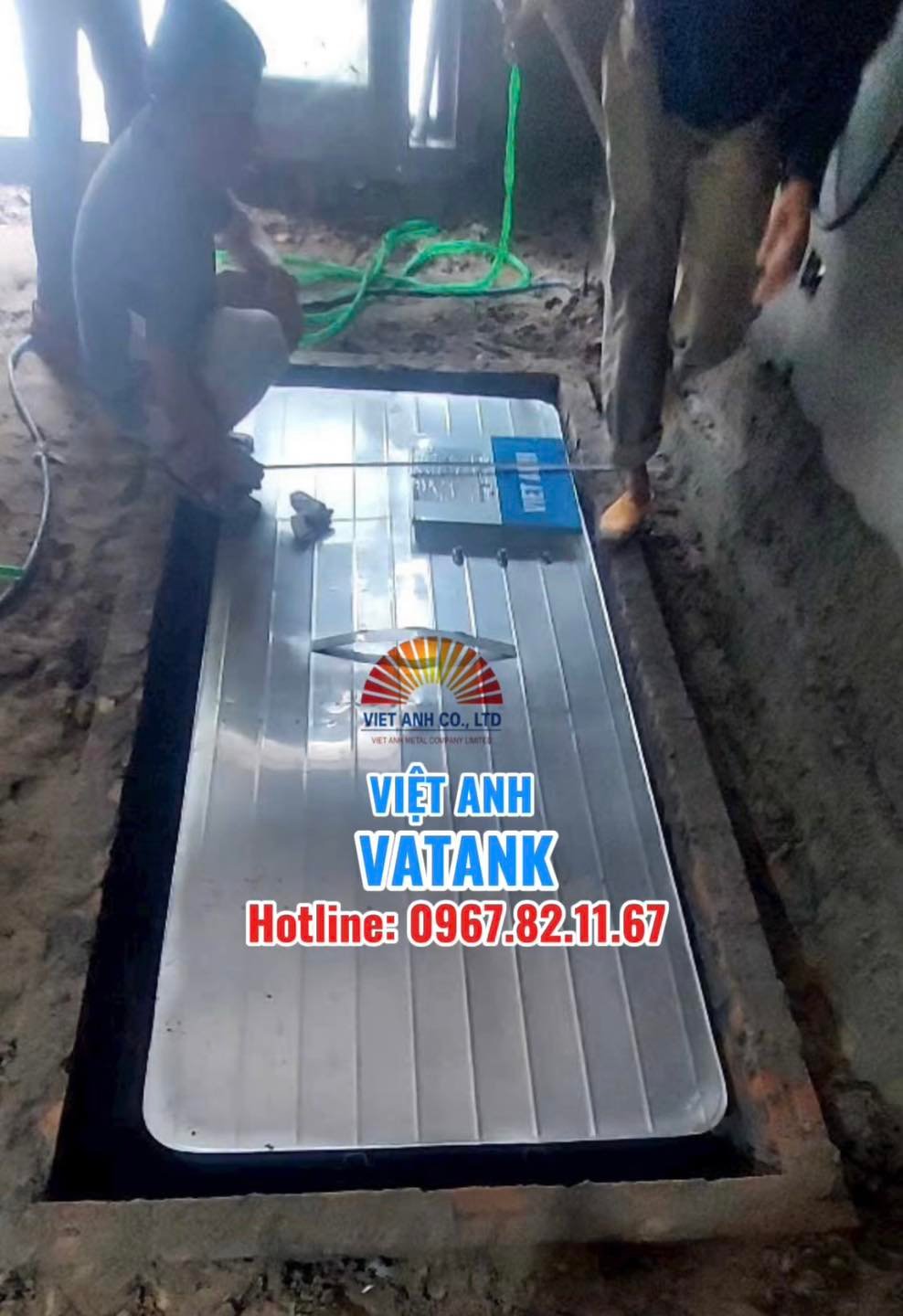 Hình ảnh thi công thực tế bể ngầm inox Việt Anh