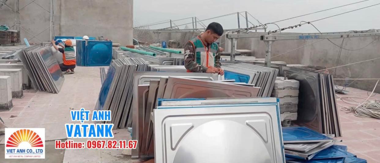 Công trình thi công lắp đặt bể lắp ghép inox 420m3