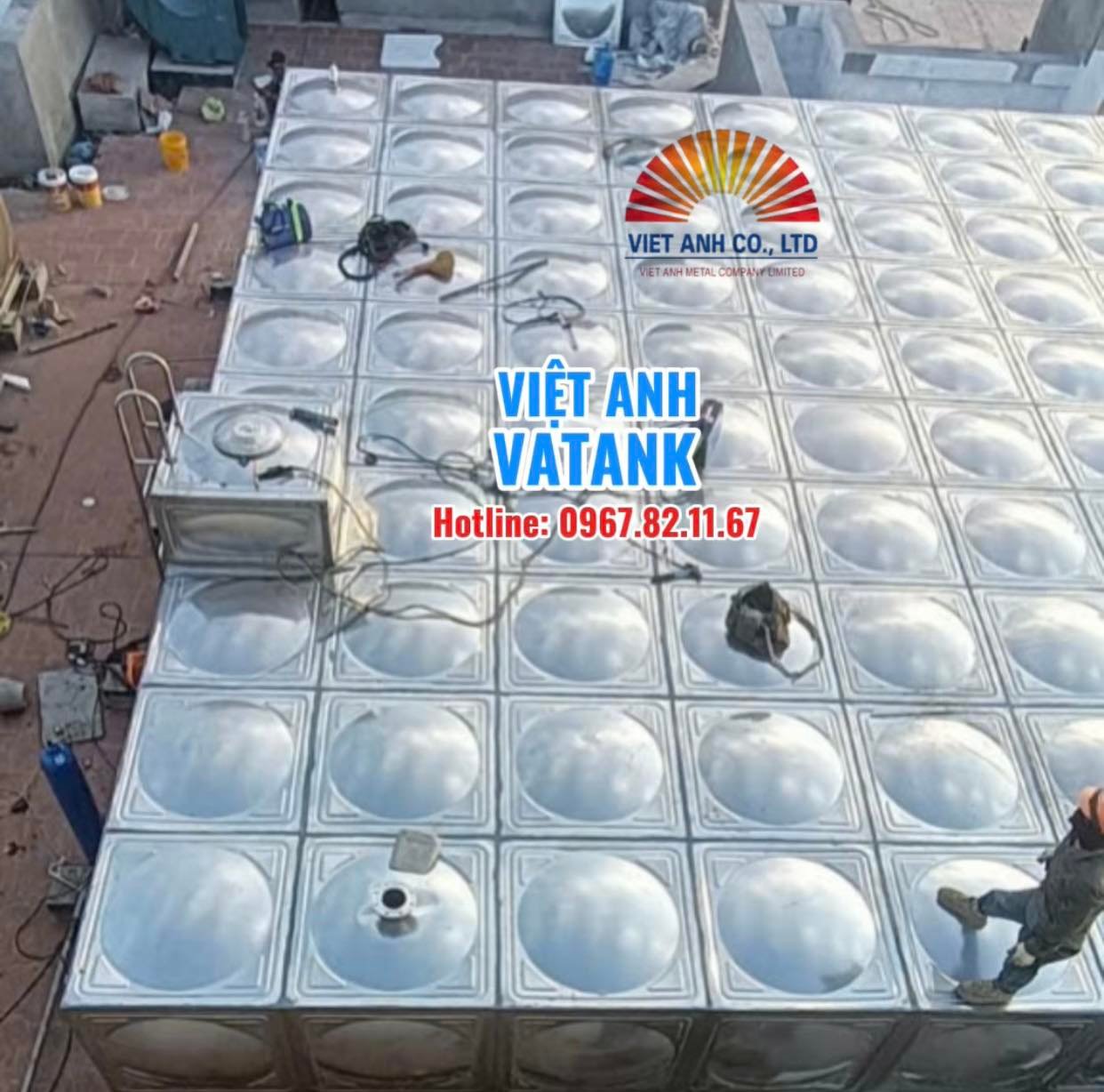 Bồn bể lắp ghép inox Việt Anh - lựa chọn của những công trình muốn đi đường dài