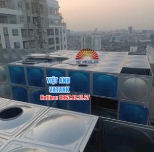 Bể lắp ghép inox cỡ lỡn 500m3 tại dự án nhà ở xã hội ở Hải Phòng