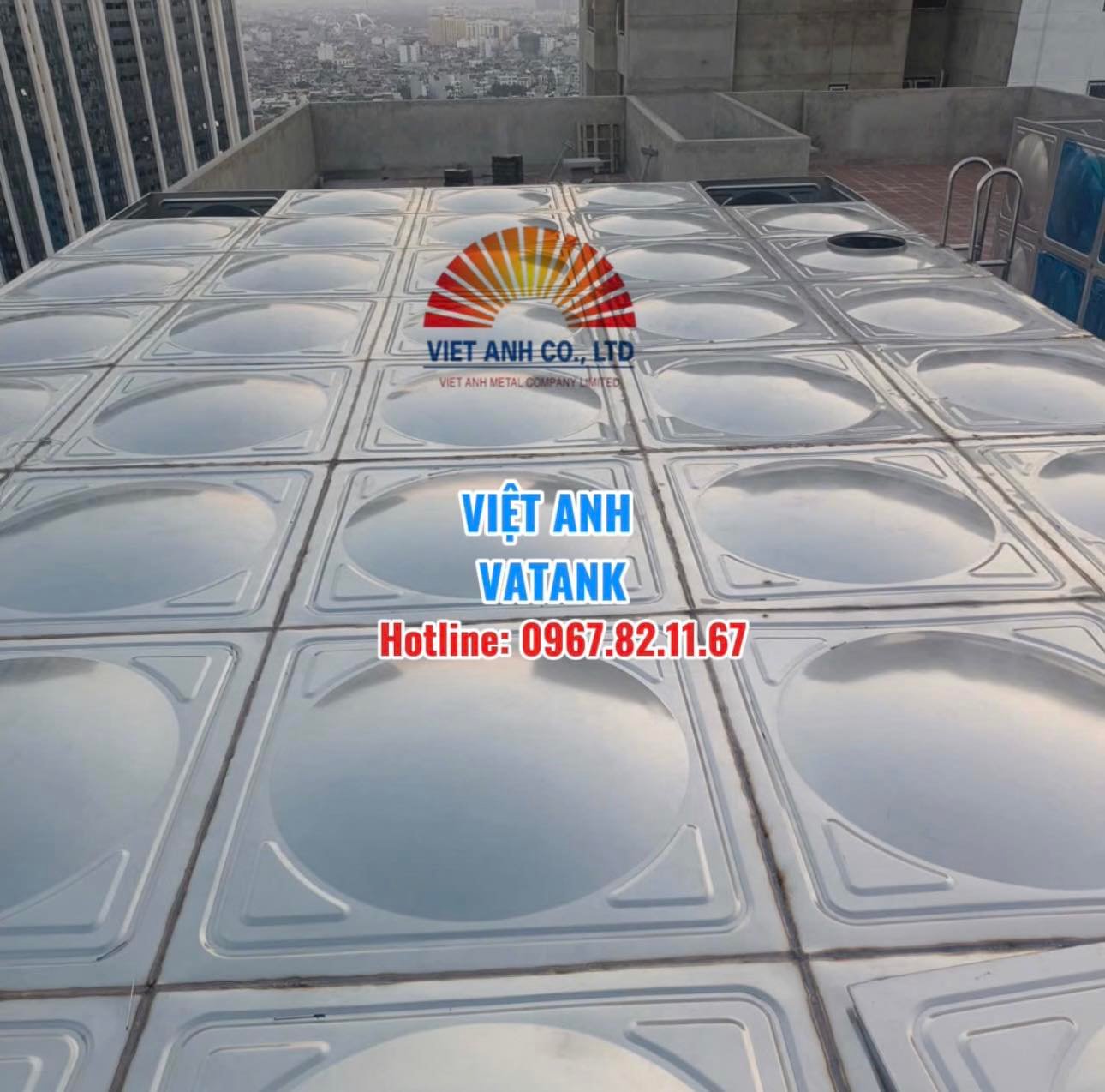  Bể nước inox cỡ lớn Việt Anh VATANk đến với khách hàng tại Hải Phòng 