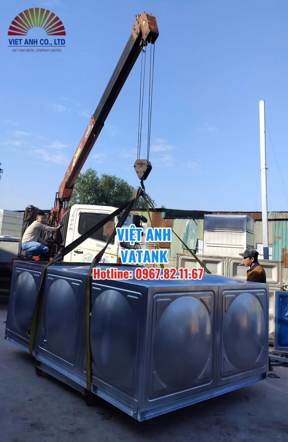 Bồn bể lắp ghép inox Việt Anh VATANK tại Thái Nguyên