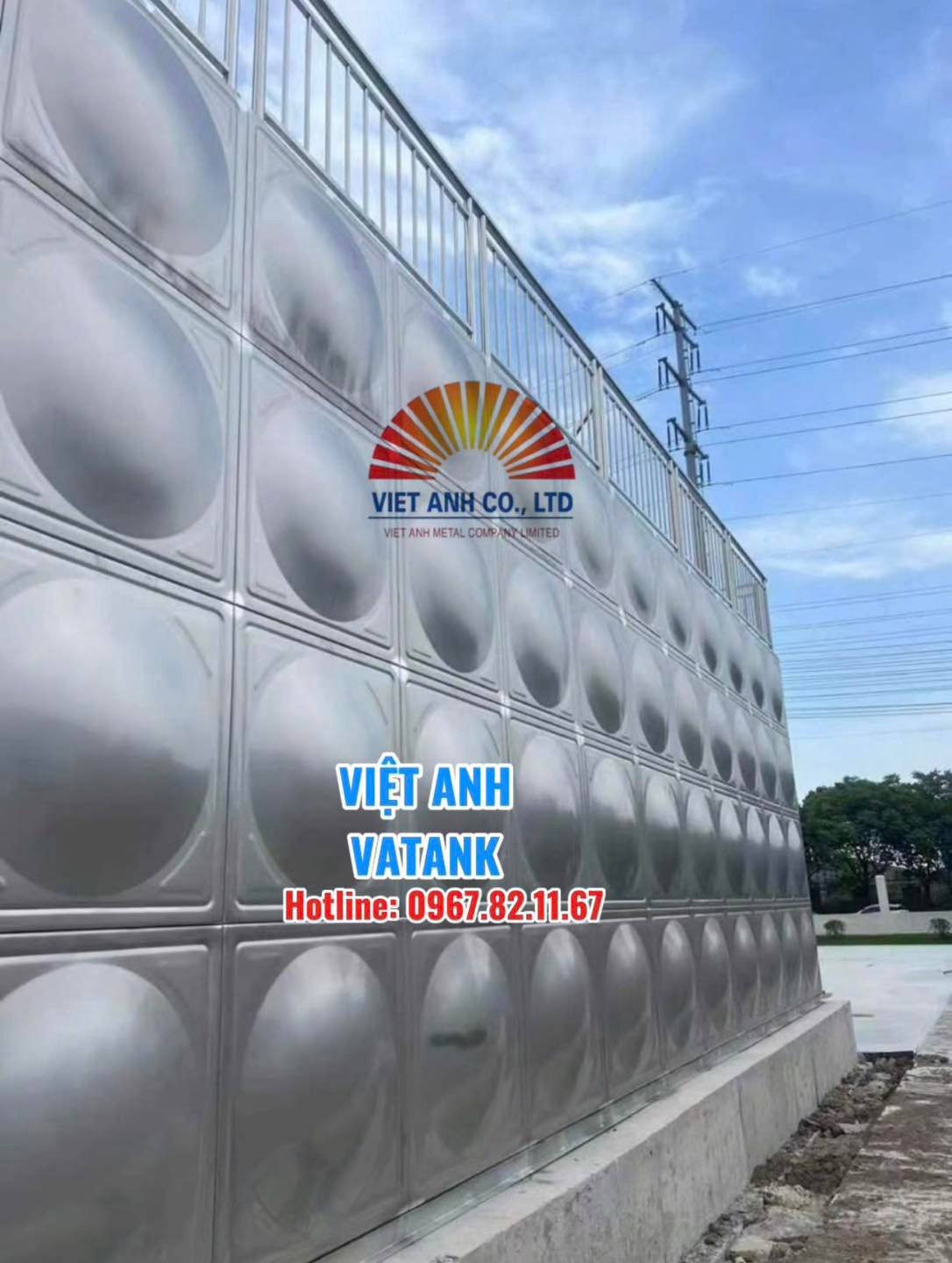 Lắp đặt bồn bể lắp ghép inox 304 Việt Anh VATANK cho khách hàng