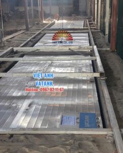 Thi công lắp đặt bể ngầm inox 304 VATANK Việt Anh có gân tăng cứng dày