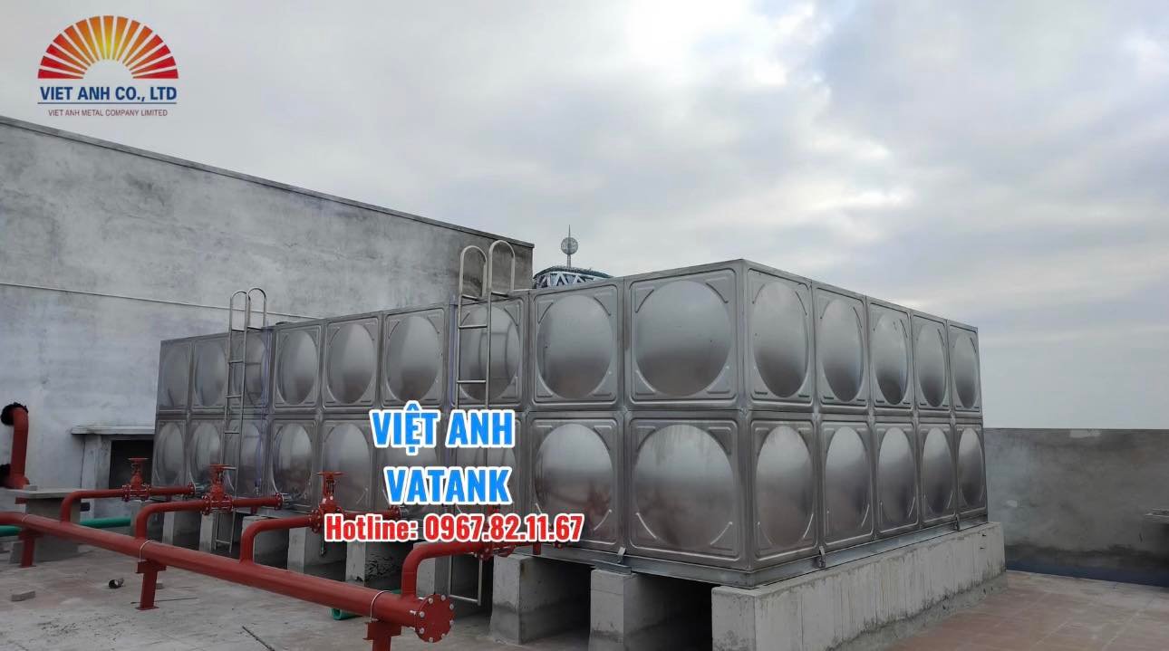 Nghiệm thu bồn lắp ghép Inox lớn dung tích 410m3 tại Hải Phòng do Việt Anh Vatank thực hiện.