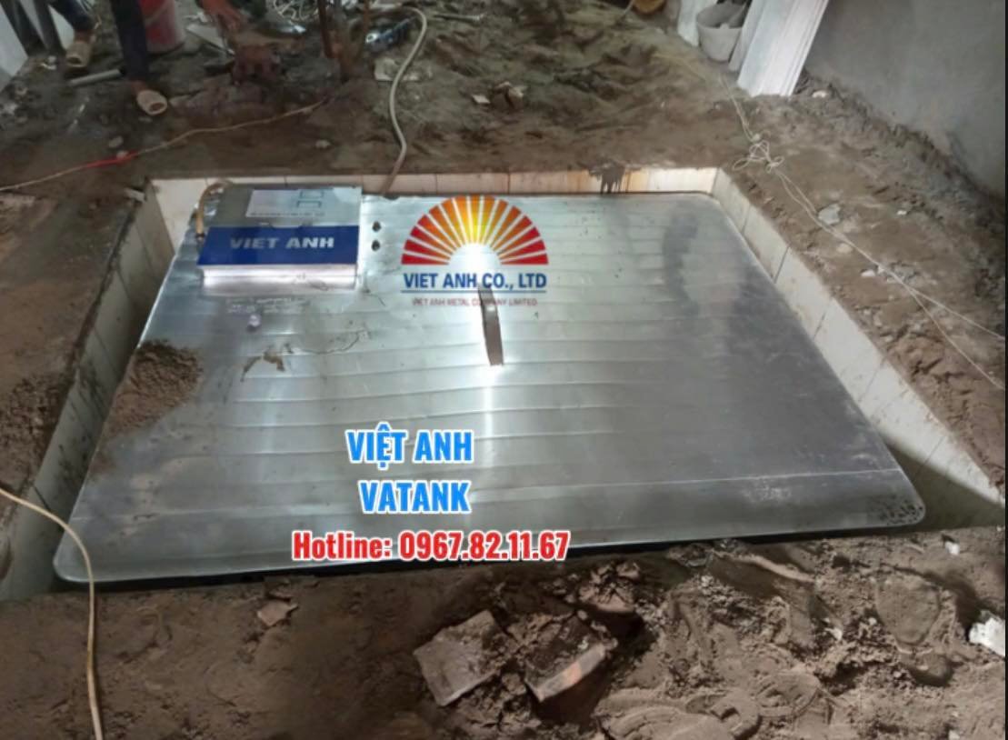 Lắp đặt bồn inox tại công trình bởi đội ngũ VATANK