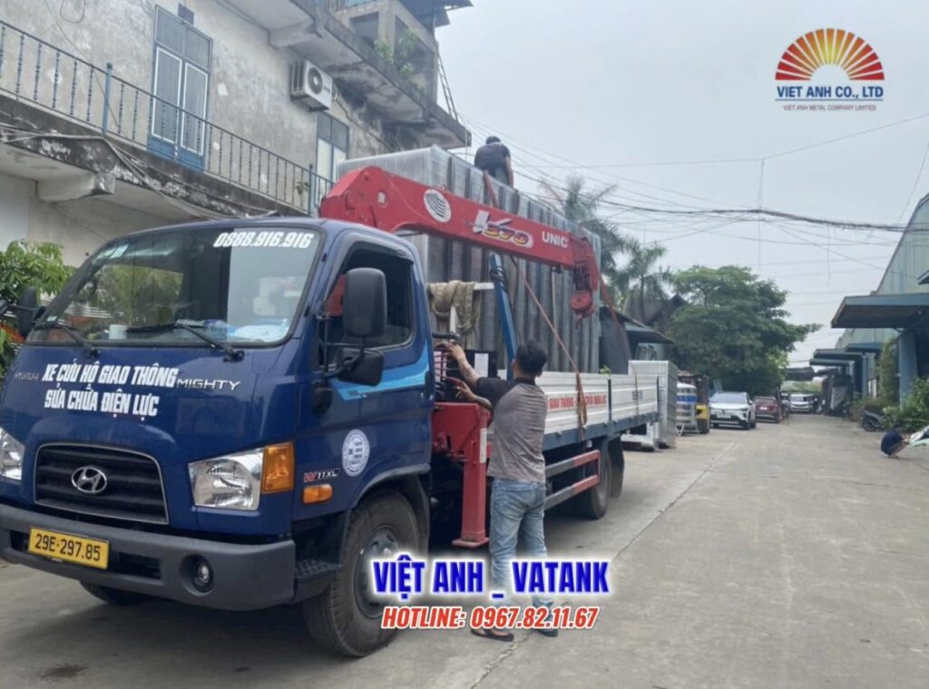 Vận chuyển bể ngầm inox 304 đến công trình khách hàng