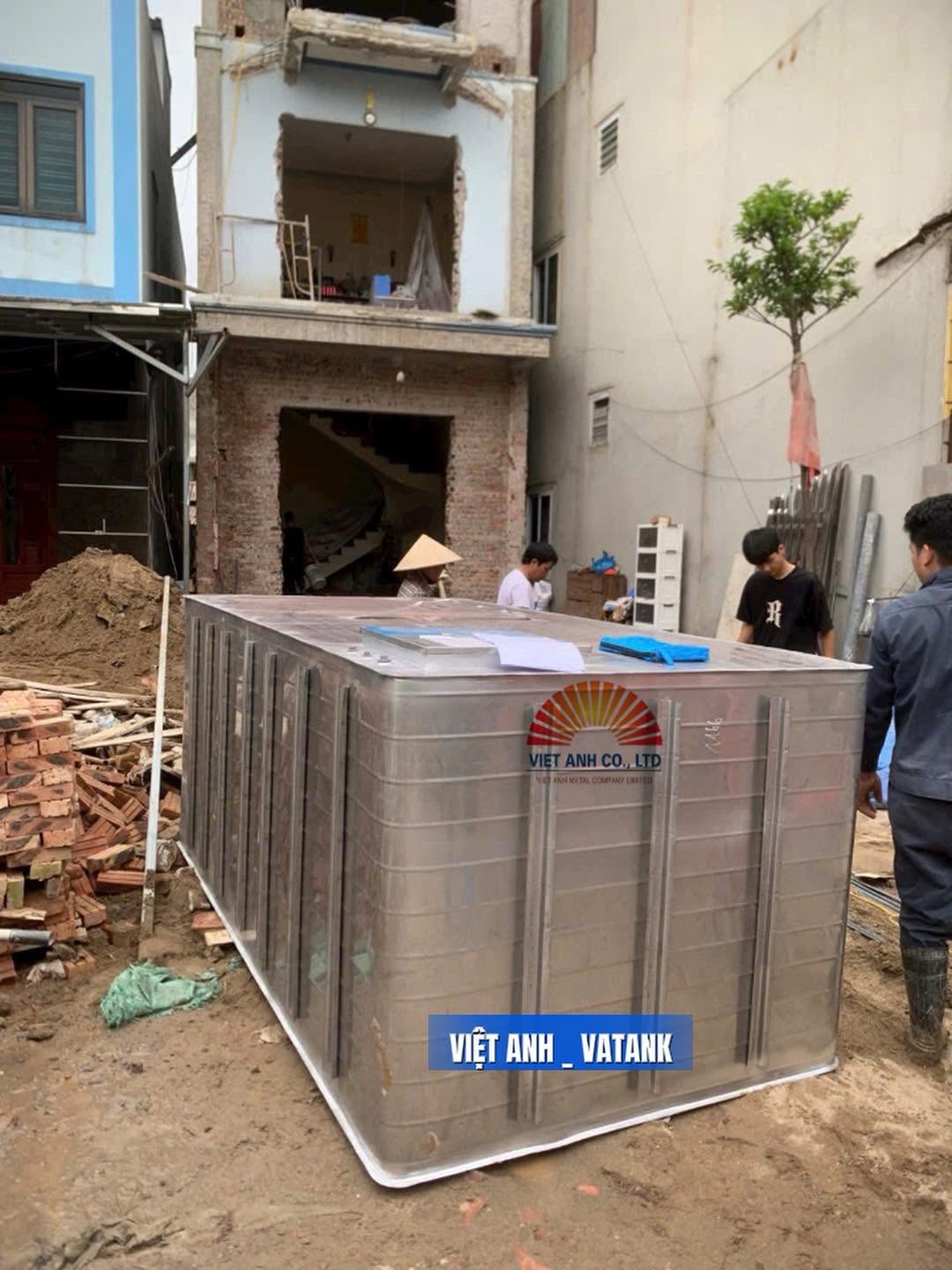 Bồn bể inox Việt Anh VATANK đã được vận chuyển đến công trình trước lễ 2/9