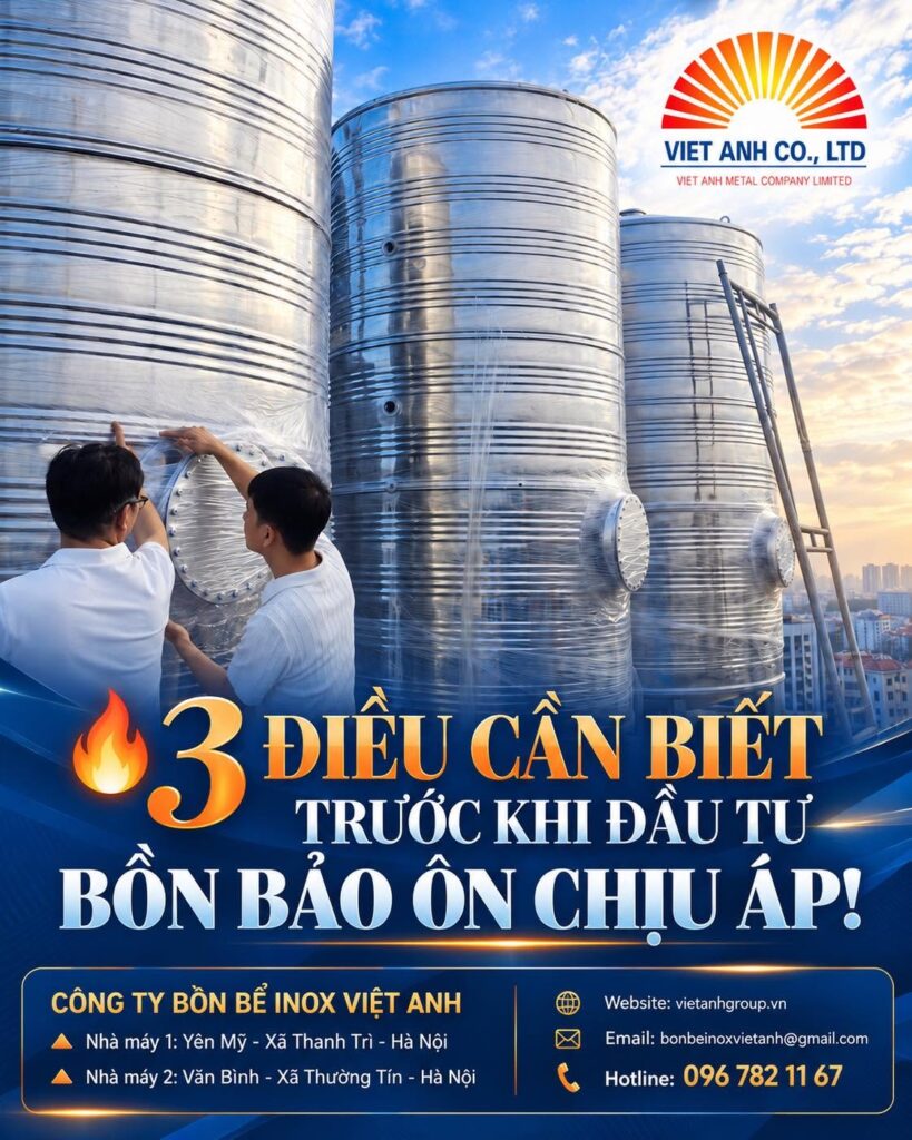 3 điều cần biết trước khi đầu tư bồn bảo ôn chịu áp